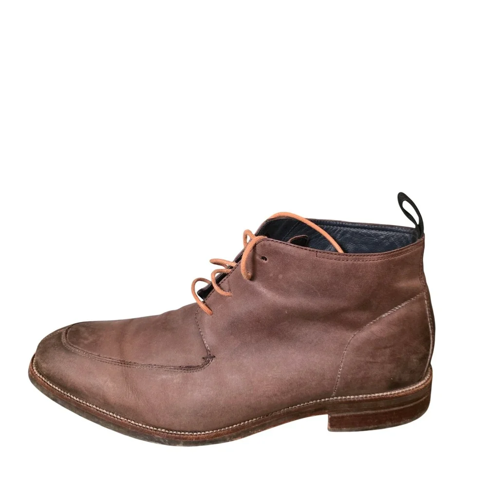 Cole Haan Mens Brown Leather Moc Toe Chukka Boots C28633 Size 11.5 M